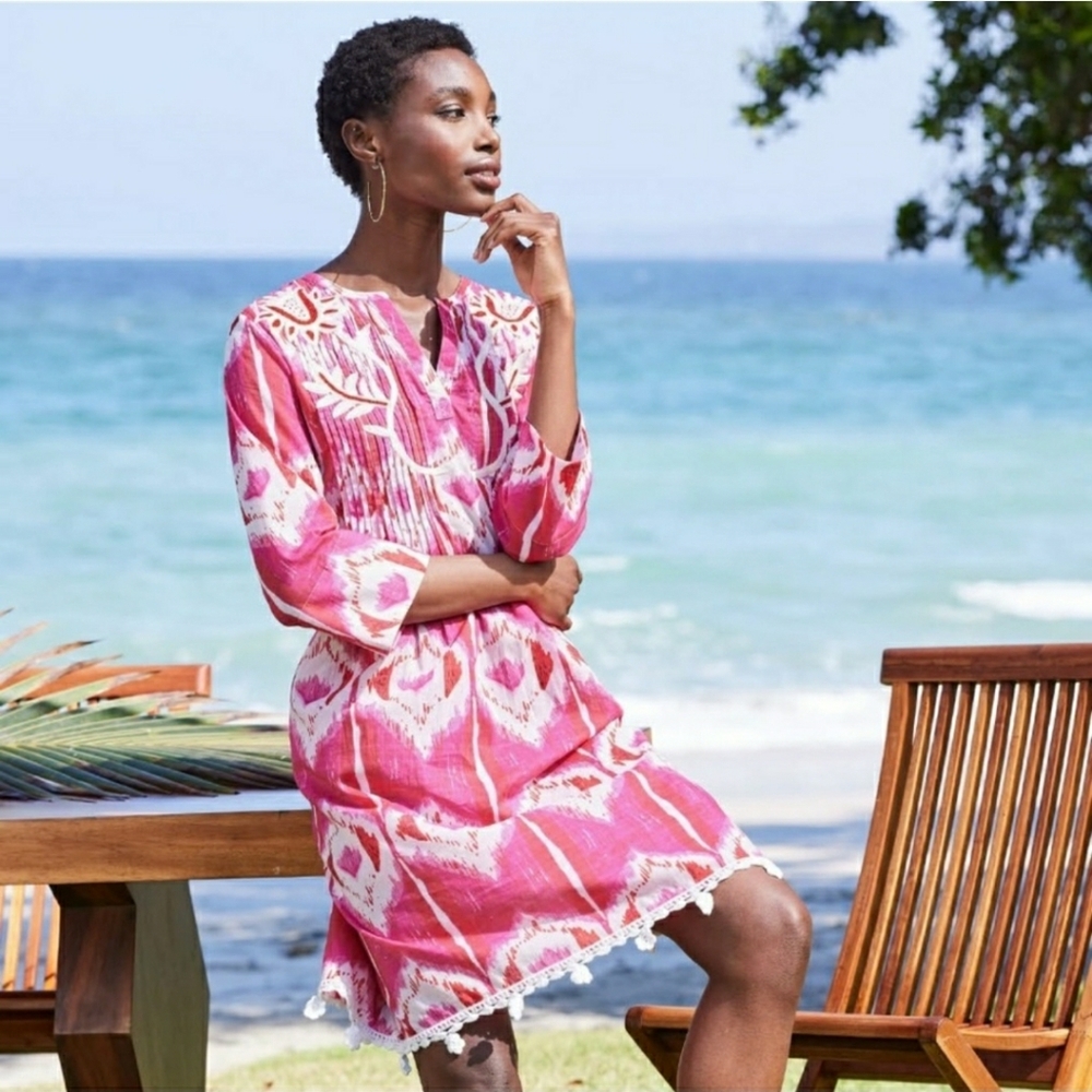 Soft Surroundings Embroidered Tunic Dress